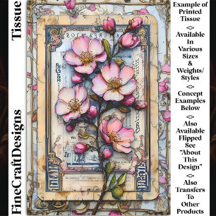 Papel De Seda Shabby Chic Flor de Cerezo DA2L Decoupage