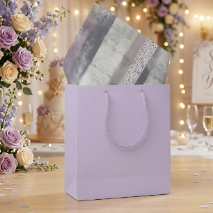 Papel De Seda Shabby Chic Lavanda Gris Granja Raya