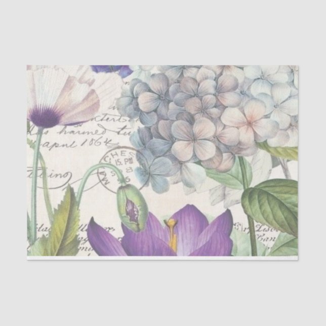 Papel De Seda Shabby Chic Lilac Series Design 4 (Anverso)