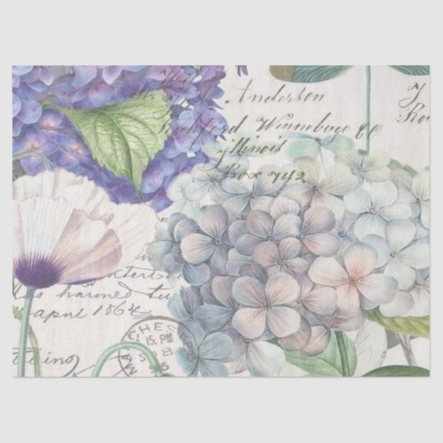 Papel De Seda Shabby Chic Lilac Series Design 5 (Anverso)