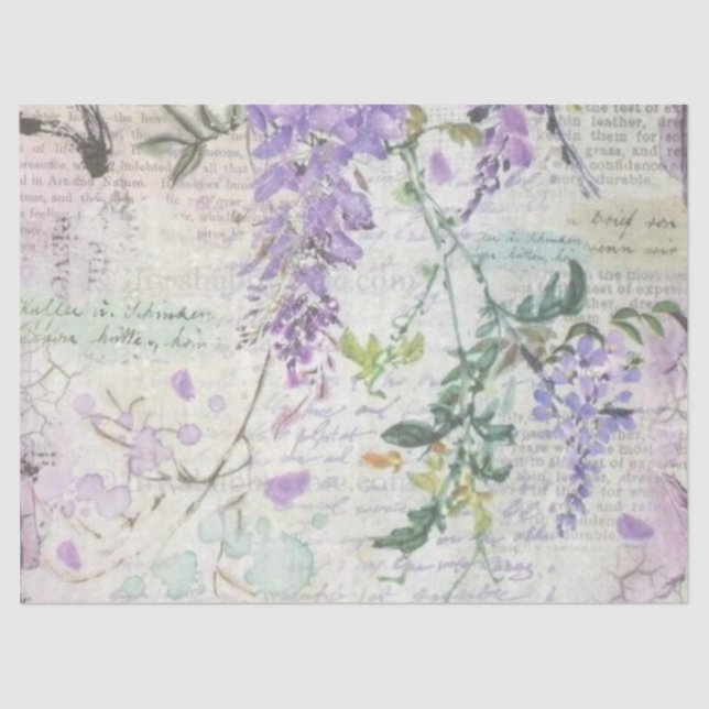 Papel De Seda Shabby Chic Lilac Series Design 7 (Anverso)