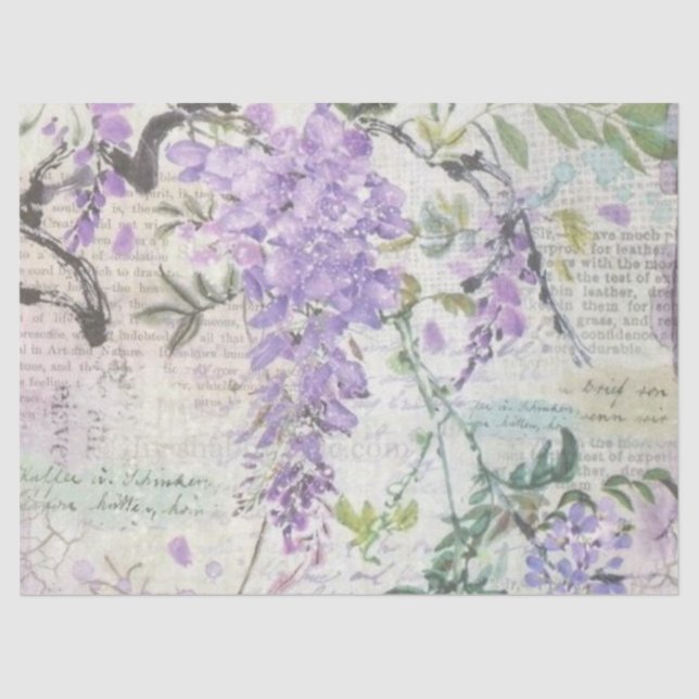 Papel De Seda Shabby Chic Lilac Series Design 8 (Anverso)