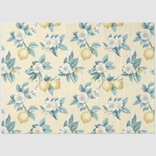 Papel De Seda Shabby Chic Limón Serie Floral Diseño #10