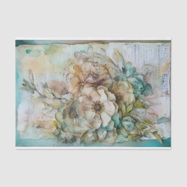 Papel De Seda Shabby Chic Mixed Media (Anverso)