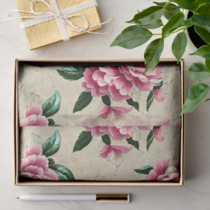 Papel De Seda Shabby Chic Pink Gardenias