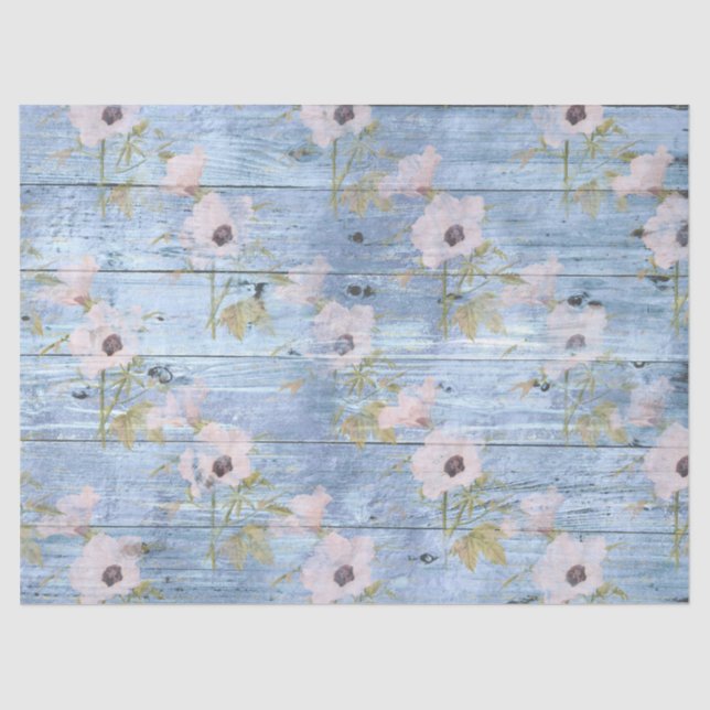 Papel De Seda Shabby Chic Wood Series Design 4 (Anverso)