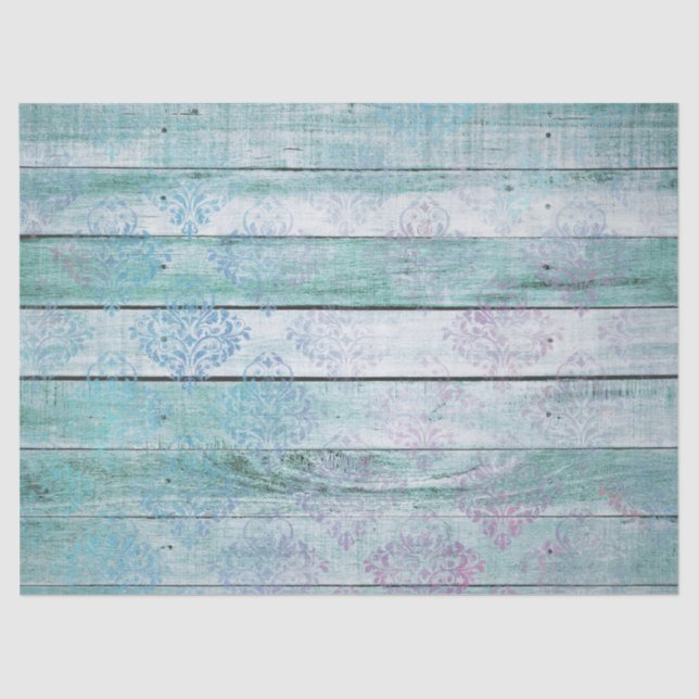 Papel De Seda Shabby Chic Wood Series Design 6 (Anverso)