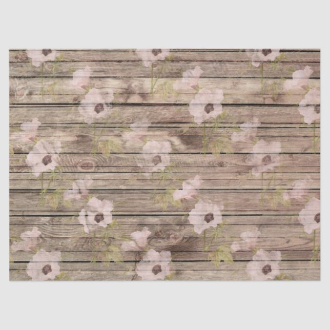 Papel De Seda Shabby Chic Wood Series Design 8 (Anverso)