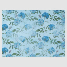 Papel De Seda Shabby Floral Blue Series Design 4