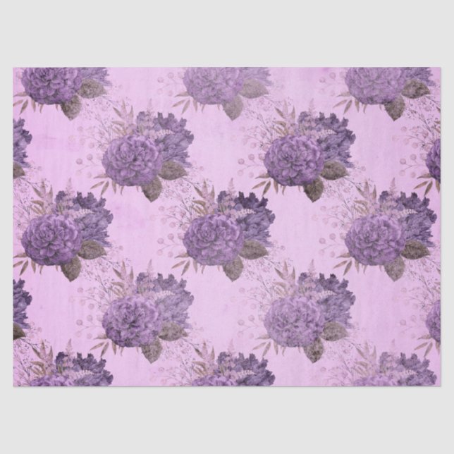 Papel De Seda Shabby Floral Purple Series Design 10 (Anverso)