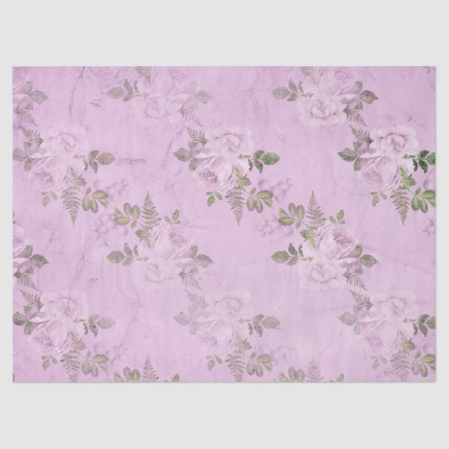 Papel De Seda Shabby Floral Purple Series Design 10 (Anverso)