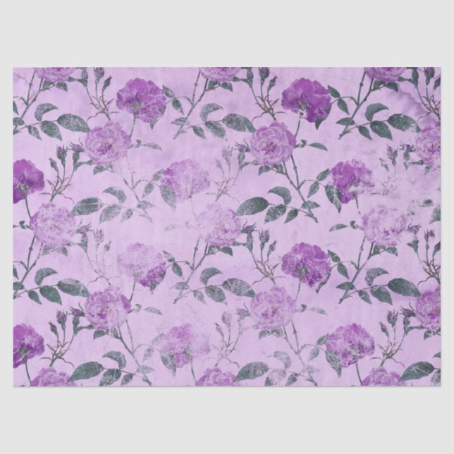 Papel De Seda Shabby Floral Purple Series Design 2 (Anverso)