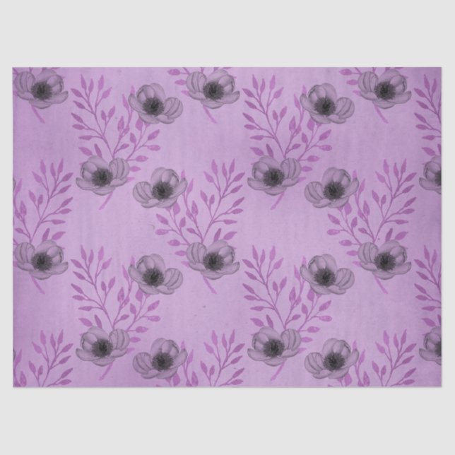 Papel De Seda Shabby Floral Purple Series Design 4 (Anverso)