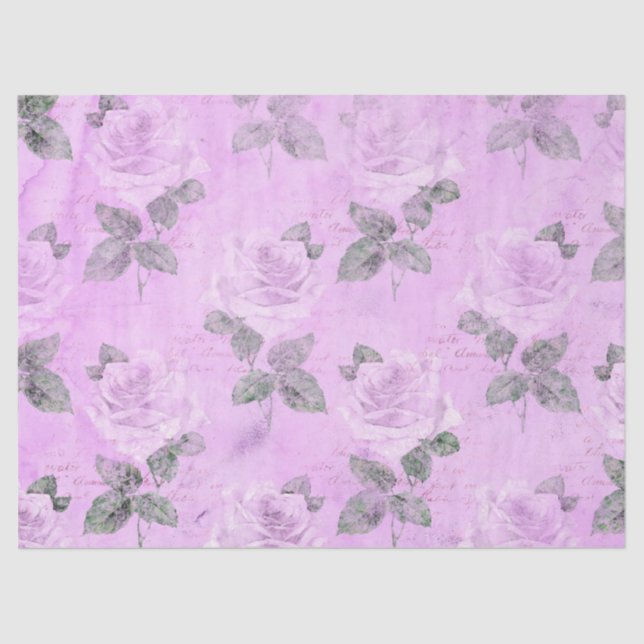 Papel De Seda Shabby Floral Purple Series Design 5 (Anverso)