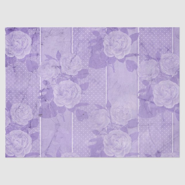 Papel De Seda Shabby Floral Purple Series Design 7 (Anverso)