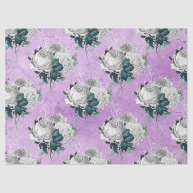 Papel De Seda Shabby Floral Purple Series Design 8 (Anverso)