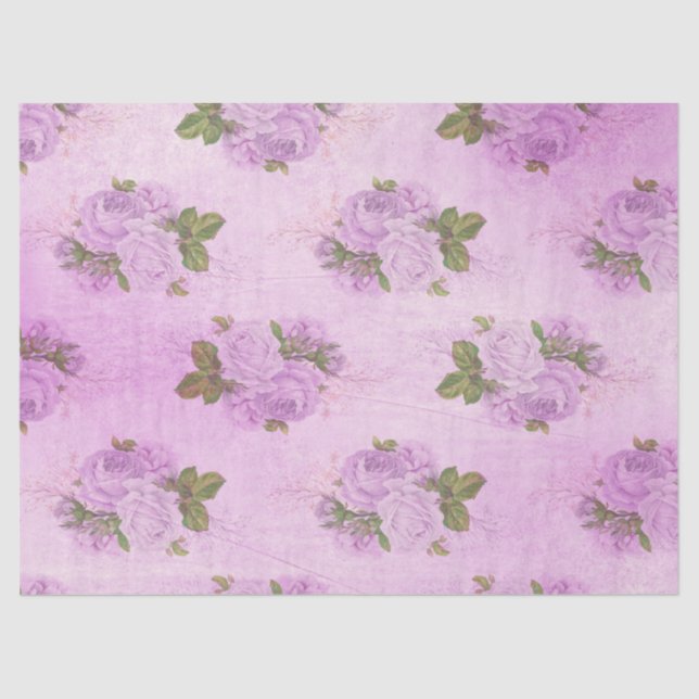 Papel De Seda Shabby Floral Purple Series Design 9 (Anverso)