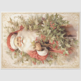 Papel De Seda Shabby Santa