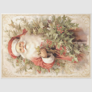 Papel De Seda Shabby Santa