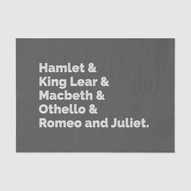 Papel De Seda Shakespeare Plays I (Anverso)