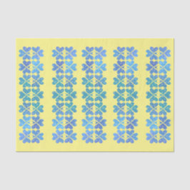 Papel De Seda Shamrock con textura azul irlandés en amarillo