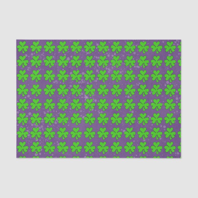 Papel De Seda Shamrock en violeta (Anverso)