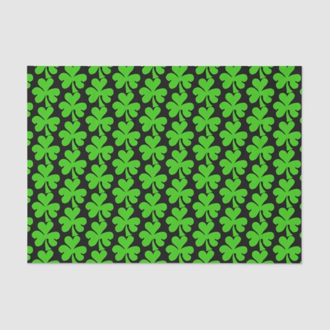 Papel De Seda Shamrock on Black (Anverso)