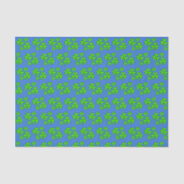 Papel De Seda Shamrock on Blue (Anverso)