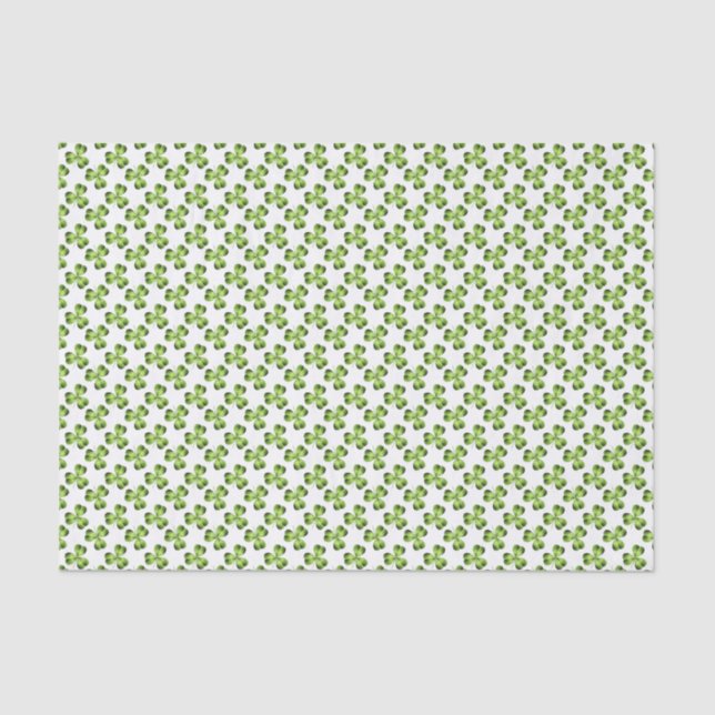 Papel De Seda Shamrock Three Leaf Clover Graphic (Anverso)