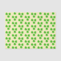 Shamrocks on Pale Yellow