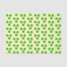 Papel De Seda Shamrocks on Pale Yellow