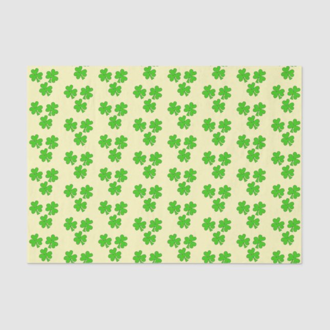 Papel De Seda Shamrocks on Pale Yellow (Anverso)