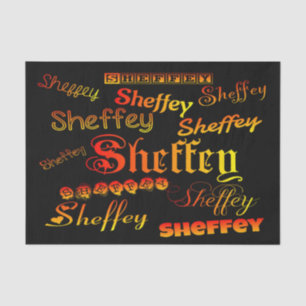 Papel De Seda Sheffey Fonts - Naranja, rojo y amarillo