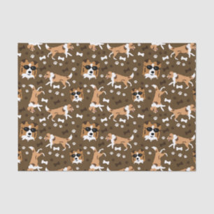 Papel De Seda Shells Shetland Sheepdog Mini collie Dog Tejido