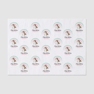 Papel De Seda Sheltie Dog Rainbow Birday