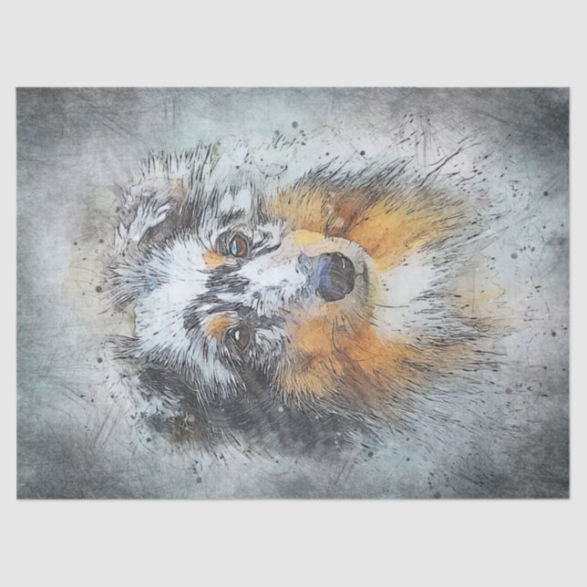 Papel De Seda Sheltie - Shetland Sheepdog Decoupage (Anverso)