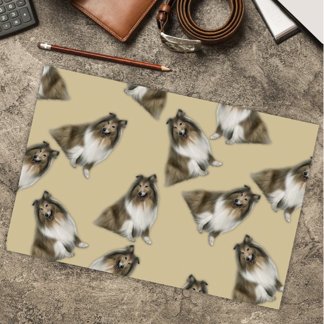 Papel De Seda Shetland Collie Canine Companions (Subido por el creador)