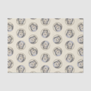 Papel De Seda Shetland Sheepdog Puppy Pintura Sheltie Perro Arte