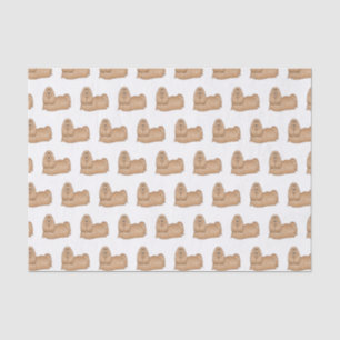 Papel De Seda Shih tzu personalizado de pelo largo ilustracion
