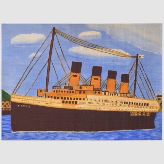 Papel De Seda Ship Titanic Tissue paper  (Anverso)
