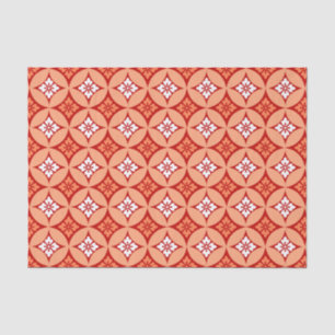 Papel De Seda Shippo con motivo de flor, Naranja mandarín