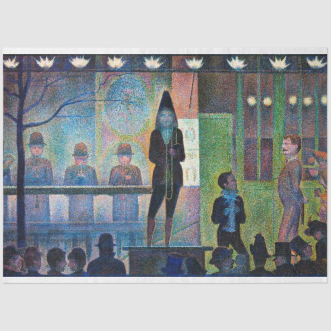 Papel De Seda Sideshow del circo, Seurat (Anverso)