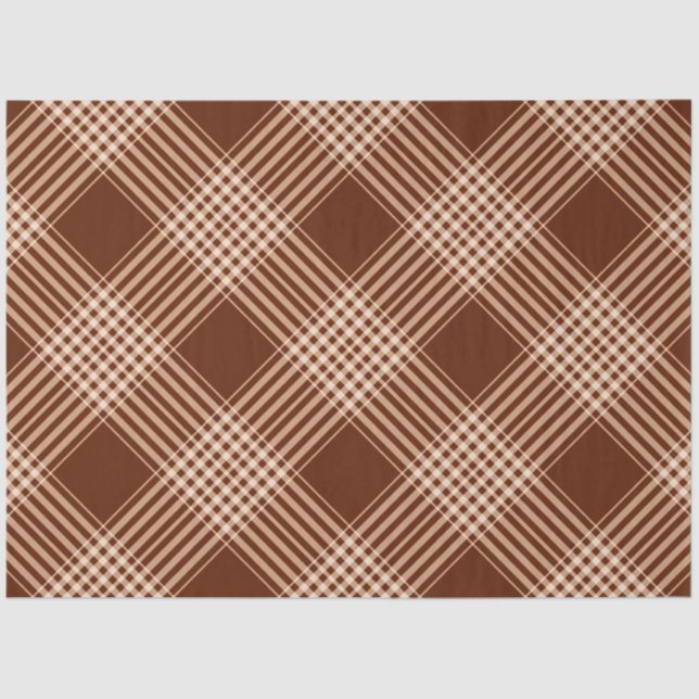 Papel De Seda Siena Marrón Y Blanco (Anverso)