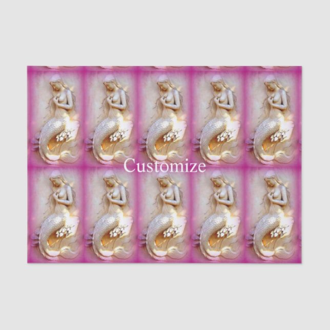 Papel De Seda Siendo las sirenas rosadas Thunder_Cove (Anverso)