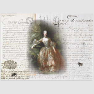 Papel De Seda Siglo XVIII Ephemera Pompadour