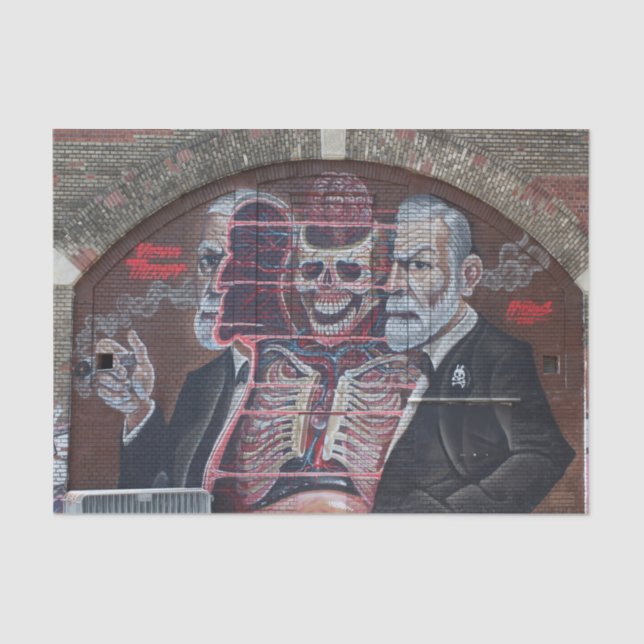 Papel De Seda Sigmund Freud Street Art (Anverso)