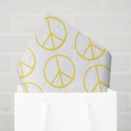 Papel De Seda Signo de Paz Amarillo Divertido Colorido