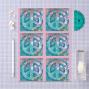 Papel De Seda Signo de paz de playa Decoración náutica hippie en