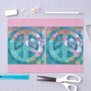 Papel De Seda Signo de paz de playa Decoración náutica hippie en