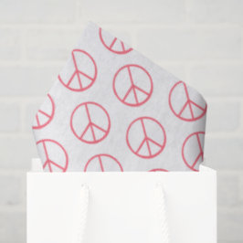 Papel De Seda Signo de Paz Naranja Groovy Retro Divertido